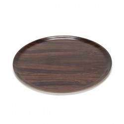 Large round tray rosewood