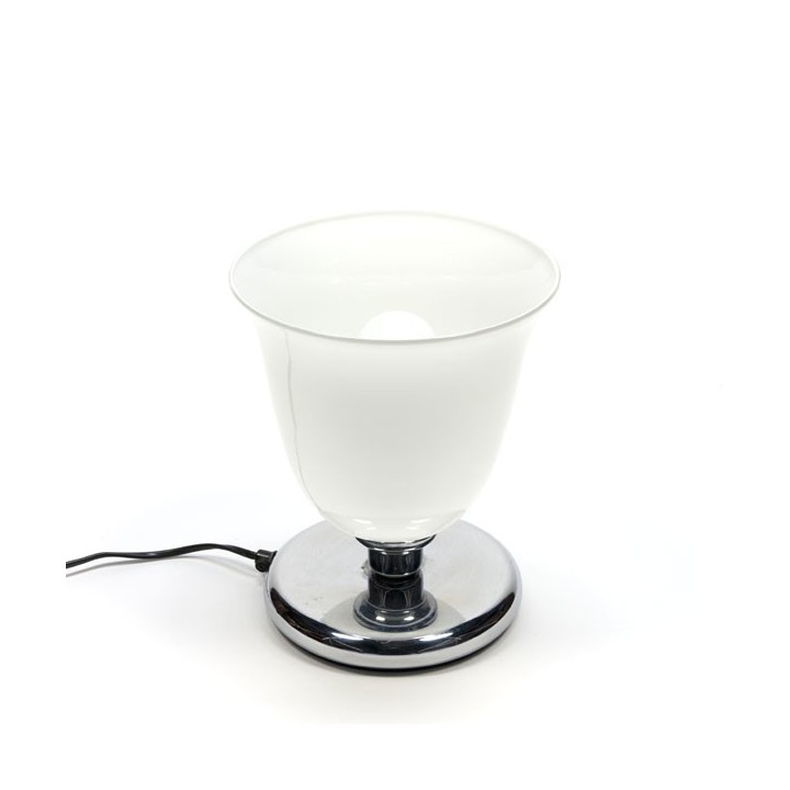 Italian table lamp with white glass shade - Retro Studio