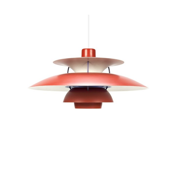 PH 5 design van Poul Henningsen rood - Retro Studio