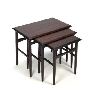 Nesting tables set of 3 in rosewood - Retro Studio