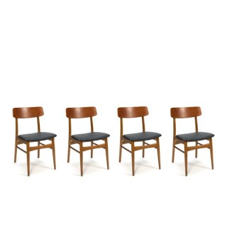Deense teakhouten stoelen set van 4 - Retro Studio