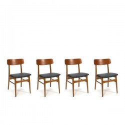 Deense teakhouten stoelen set van 4
