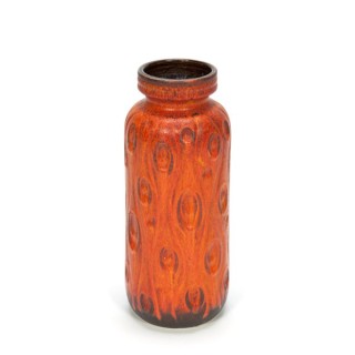 Orange Scheurich vase - Retro Studio