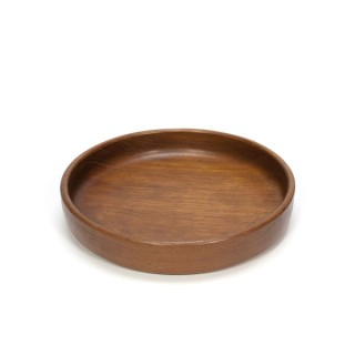 Grote plate schaal van teakhout - Retro Studio
