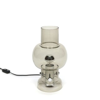 Smoked glass table lamp 1970s - Retro Studio