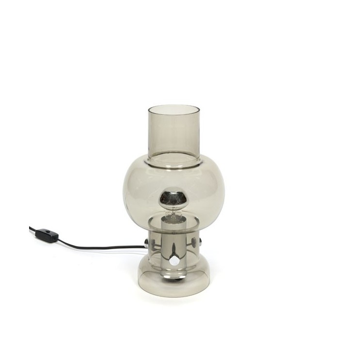 Smoked glass table lamp 1970s - Retro Studio