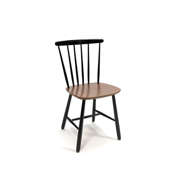 Bars chair black/ teak - Retro Studio