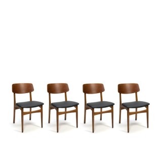 Set Deense eettafel stoelen - Retro Studio