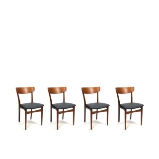 Teak dining table chairs set of 4 - Retro Studio
