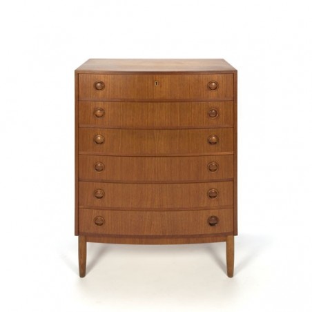 Danish chest of drawers with round front