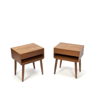 Set of 2 nightstands in teak - Retro Studio