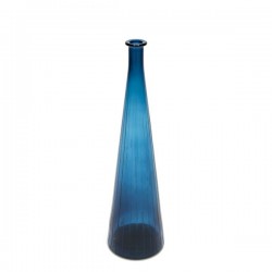 Large glass vase blue
