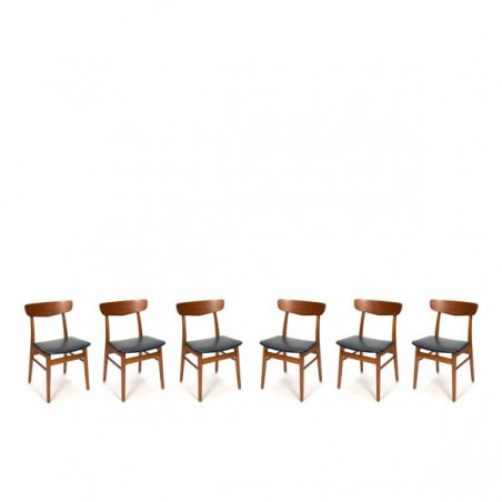 Deense set van 6 Farstrup stoelen