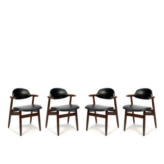 Cow horn chairs set of 4 - Retro Studio