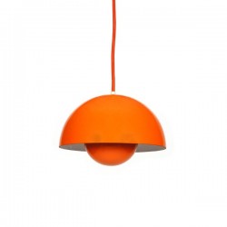 Oranje Flower pot hanglamp design Verner...