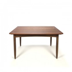 Teak dining table with extendable sheets