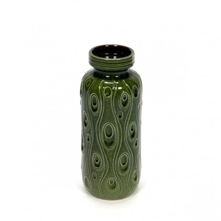 West-Germany vase with green design