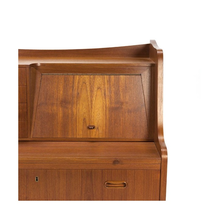 Teak secretaire with several drawers - Retro Studio