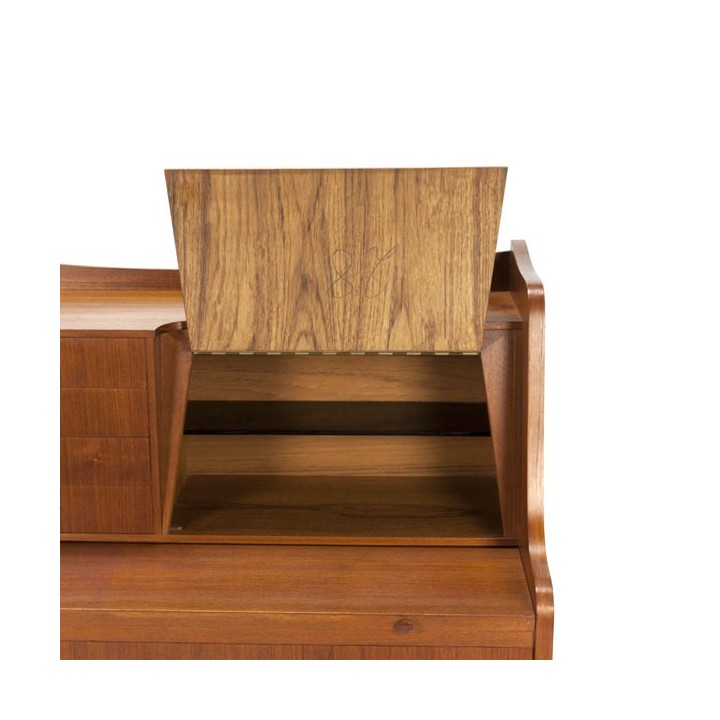 Teak secretaire with several drawers - Retro Studio