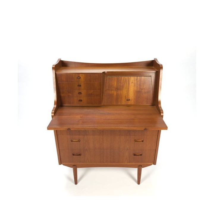 Teak secretaire with several drawers - Retro Studio