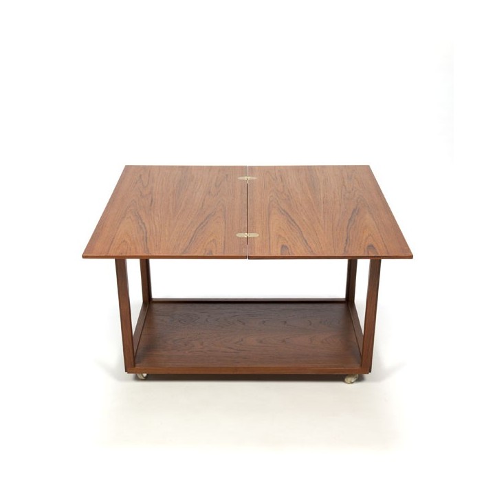 Deense teakhouten design thee-/ serveerwagen - Retro Studio