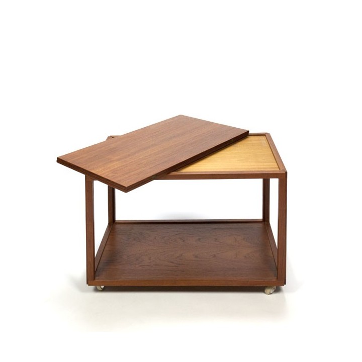 Deense teakhouten design thee-/ serveerwagen - Retro Studio