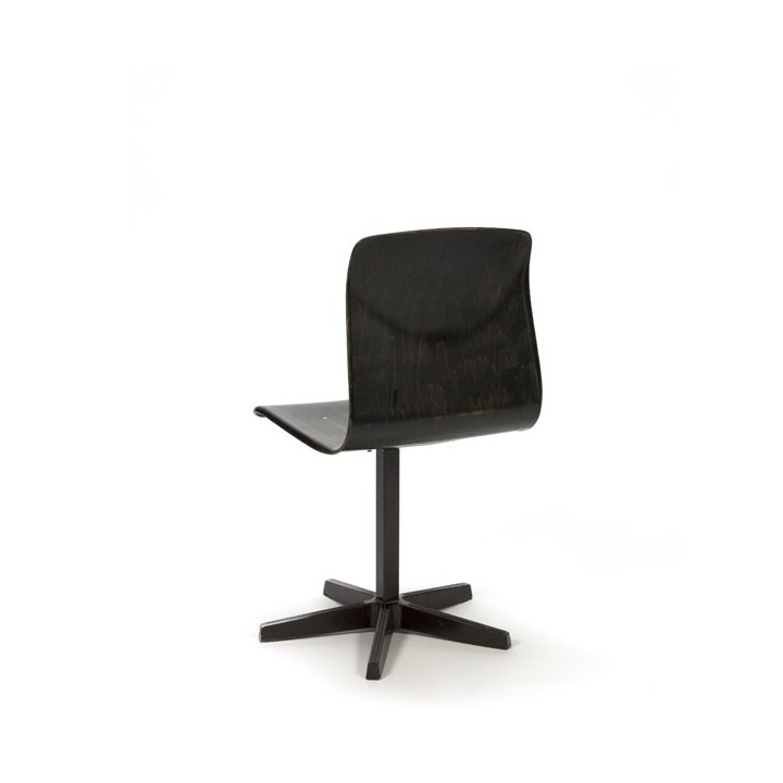 Small brown school chair on star base - Retro Studio