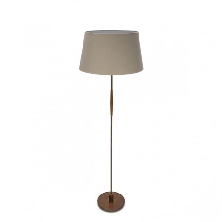 Danish standing floor lamp with teak details