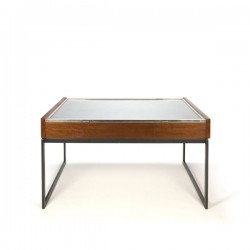 Large vintage display table in teak and...
