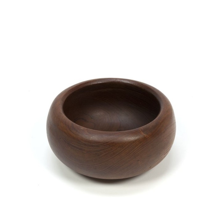 Teakhouten schaal met dikke rand - Retro Studio