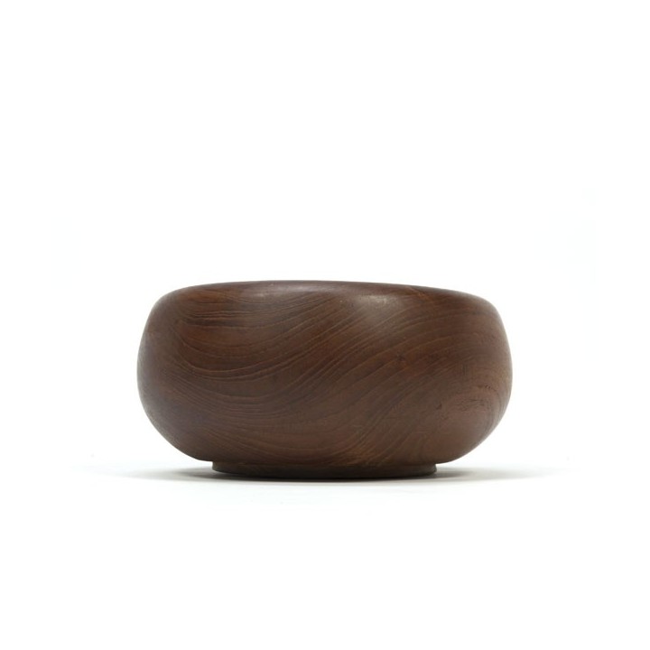 Teakhouten schaal met dikke rand - Retro Studio