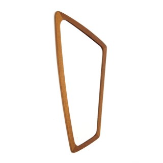 Teak mirror with organic design - Retro Studio