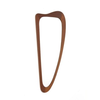 Danish teak mirror organic design - Retro Studio