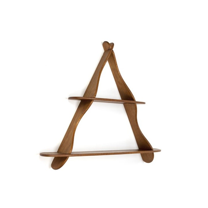 Deens teakhouten wandrekje - Retro Studio