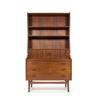 Deense teakhouten boekenkast/ secretaire - Retro Studio