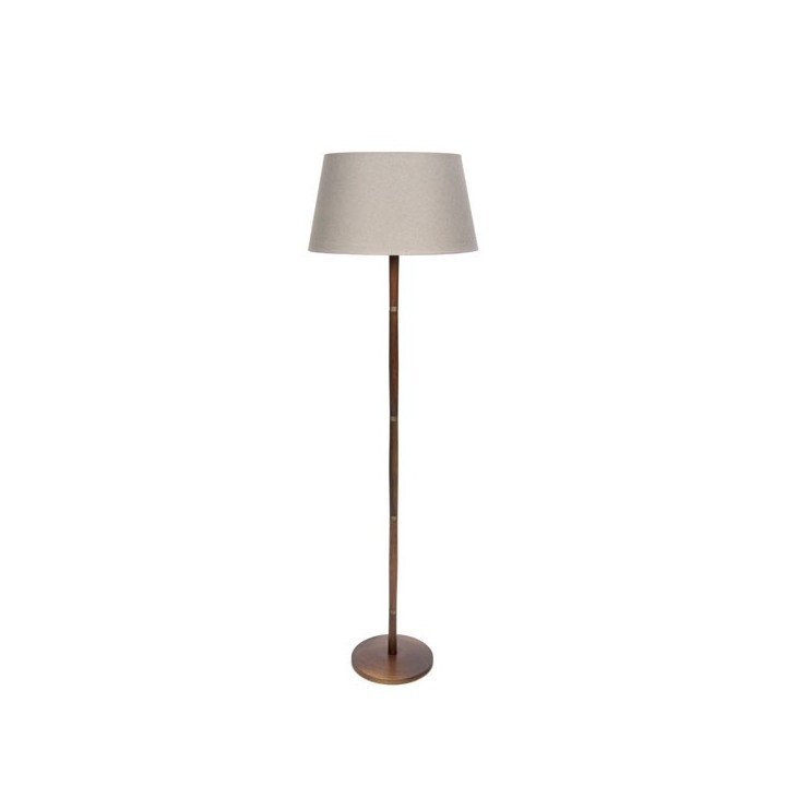 Deense vloerlamp met donker teak - Retro Studio