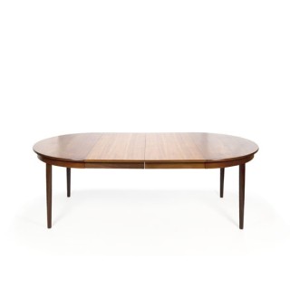 Large oval teak dining table Frem Røjle - Retro Studio