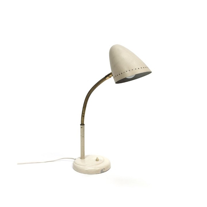 Bureaulamp uit de 1960's met koperen details - Retro Studio