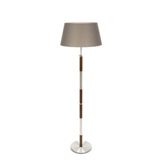Danish floor lamp with base in aluminium/ teak - Retro