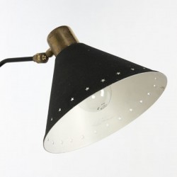 Wall lamp black with brass details