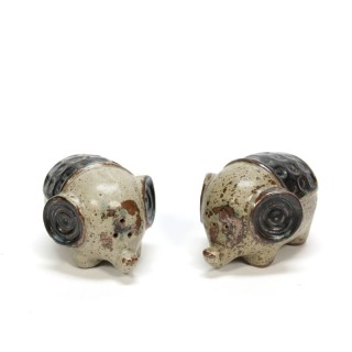 Danish ceramic salt and pepper set
