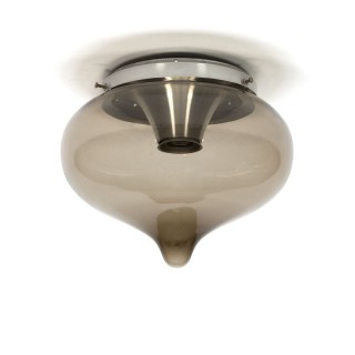 Smoked glass ceiling lamp