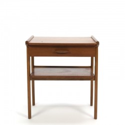 Teak nightstand with drawer