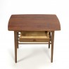 Teak side table small drawer