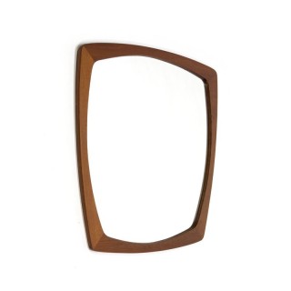 Deense spiegel met teakhouten rand 