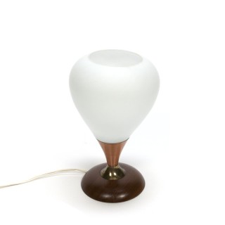 Table lamp with glass shade 1950s