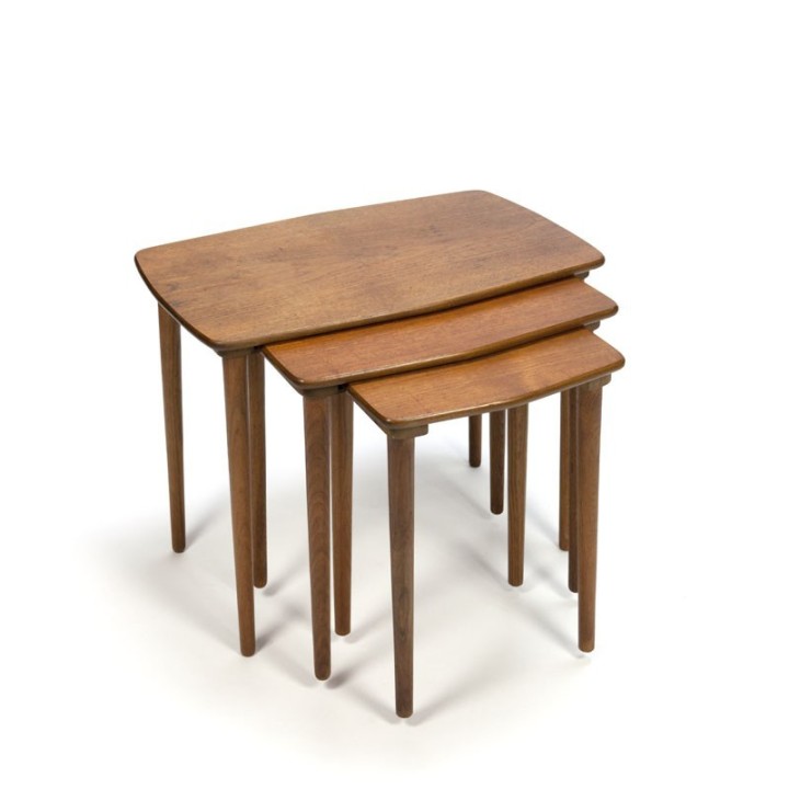 Teak nesting tables