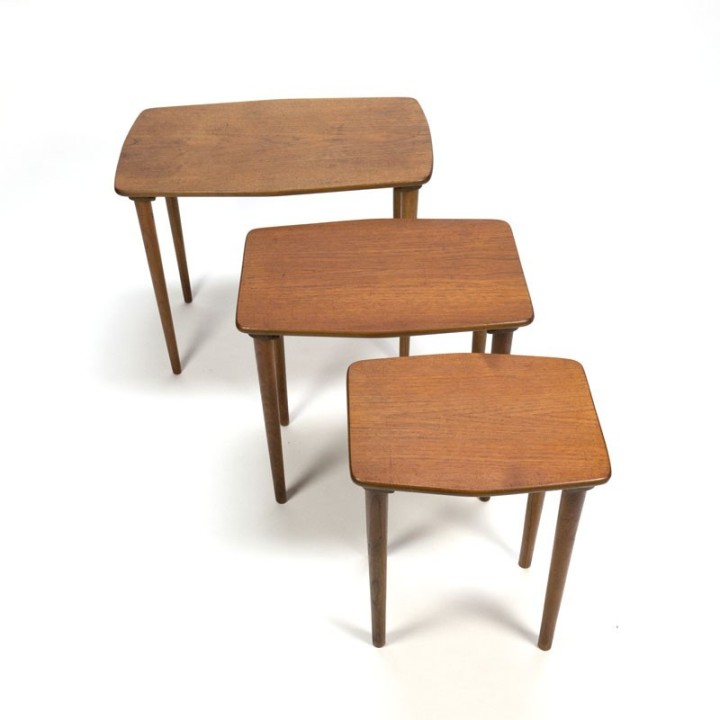 Teak nesting tables