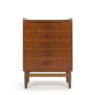 Small Danish cabinet with 5 drawers