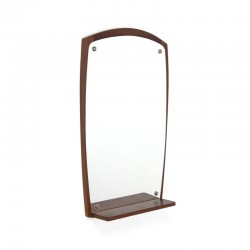 Danish mirror with small teak shelf